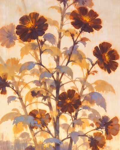 mocha-watercolor-floral-background